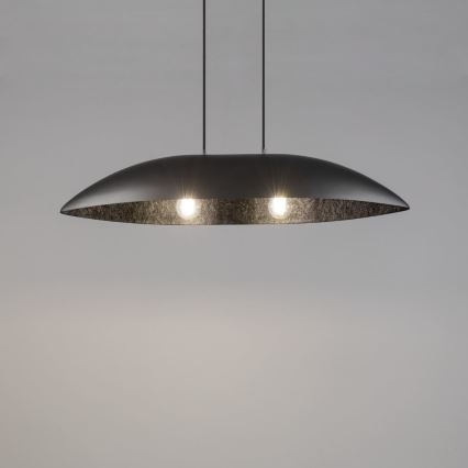 Chandelier on a string GONDOLA 2xE27/60W/230V silver/black