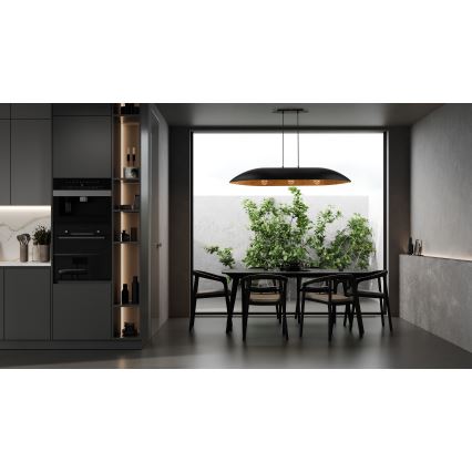 Chandelier on a string GONDOLA 3xE27/60W/230V black/copper