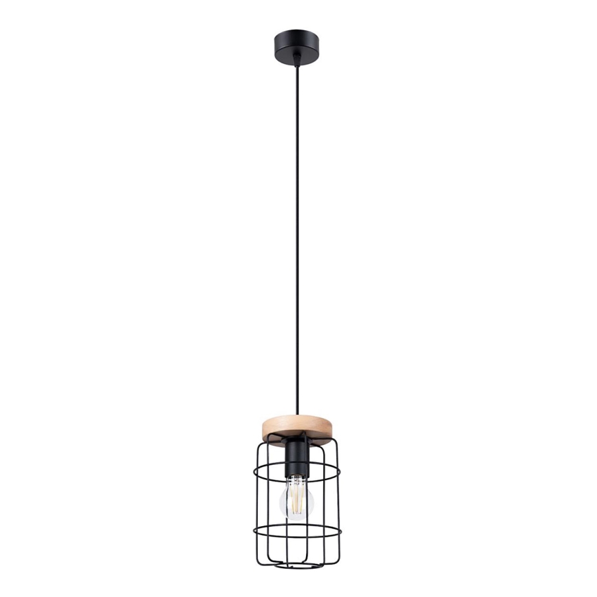 Chandelier on a string GOTTO 1xE27/15W/230V black/beech
