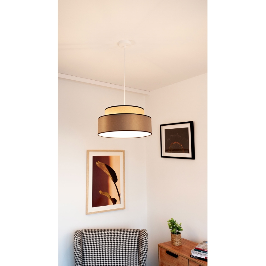 Chandelier on a string GRACE 1xE27/60W/230V beige/brown