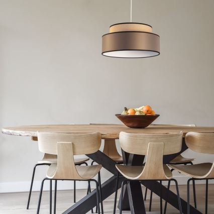 Chandelier on a string GRACE 1xE27/60W/230V beige/brown