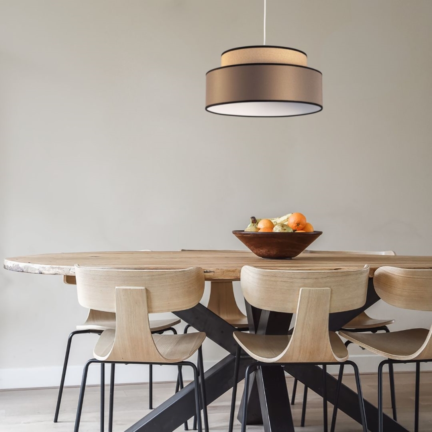 Chandelier on a string GRACE 1xE27/60W/230V beige/brown
