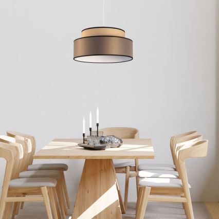 Chandelier on a string GRACE 1xE27/60W/230V beige/brown