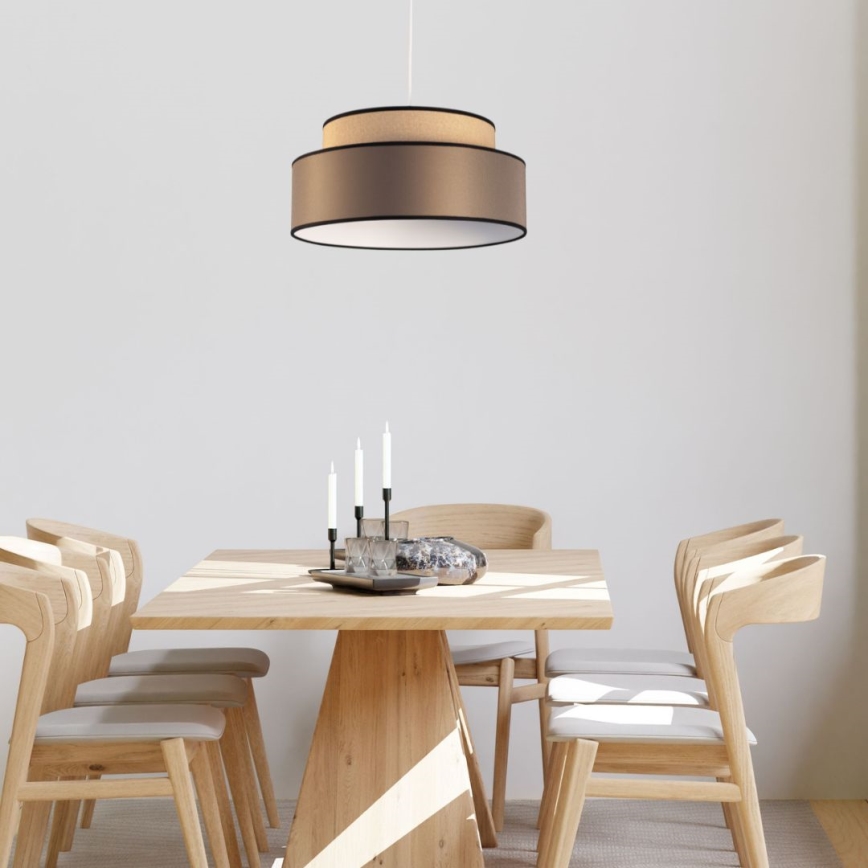 Chandelier on a string GRACE 1xE27/60W/230V beige/brown