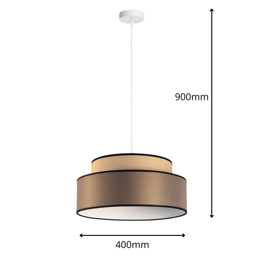 Chandelier on a string GRACE 1xE27/60W/230V beige/brown