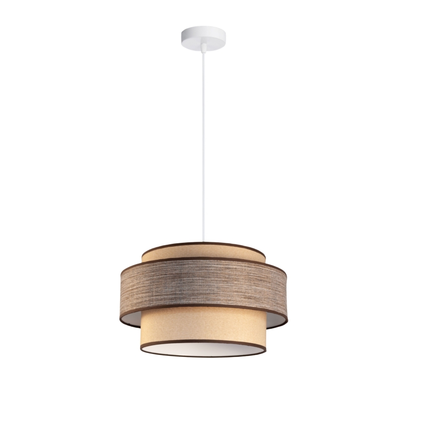 Chandelier on a string GRACE 1xE27/60W/230V beige/brown