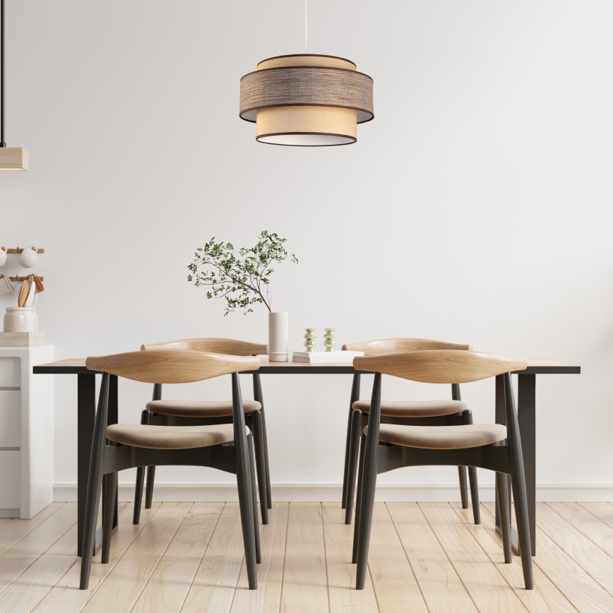Chandelier on a string GRACE 1xE27/60W/230V beige/brown