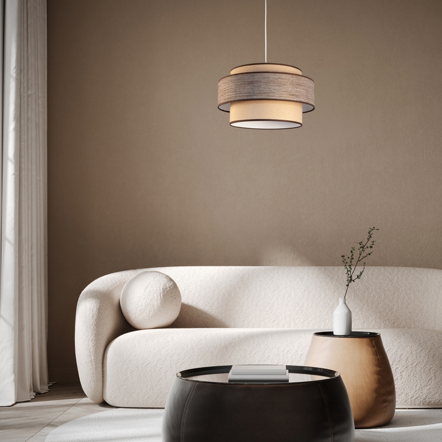 Chandelier on a string GRACE 1xE27/60W/230V beige/brown