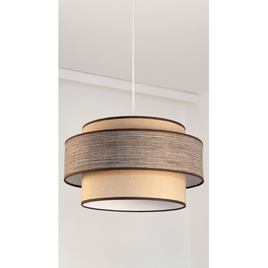 Chandelier on a string GRACE 1xE27/60W/230V beige/brown