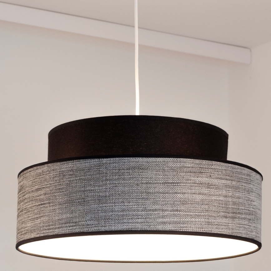 Chandelier on a string GRACE 1xE27/60W/230V black/grey