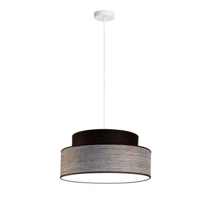 Chandelier on a string GRACE 1xE27/60W/230V black/grey