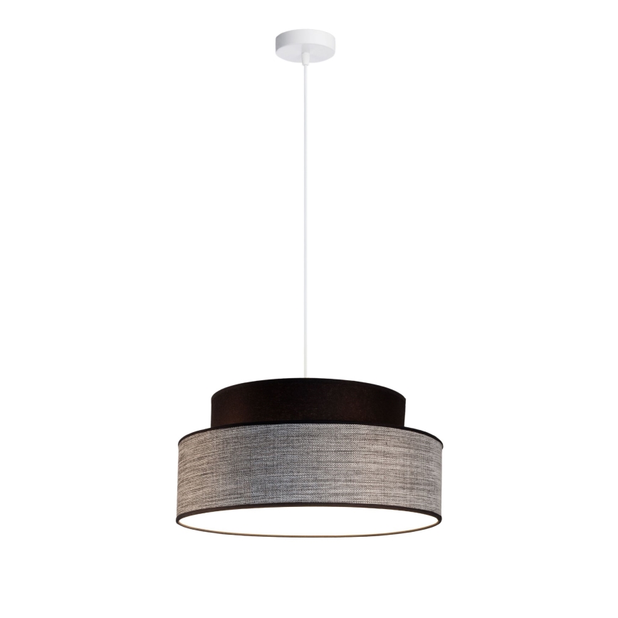 Chandelier on a string GRACE 1xE27/60W/230V black/grey