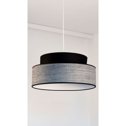 Chandelier on a string GRACE 1xE27/60W/230V black/grey