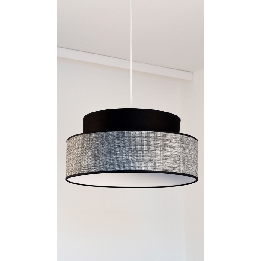 Chandelier on a string GRACE 1xE27/60W/230V black/grey