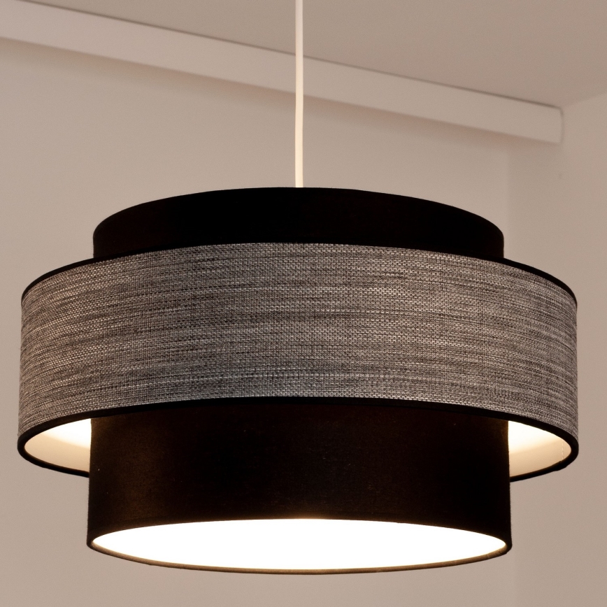 Chandelier on a string GRACE 1xE27/60W/230V black/grey