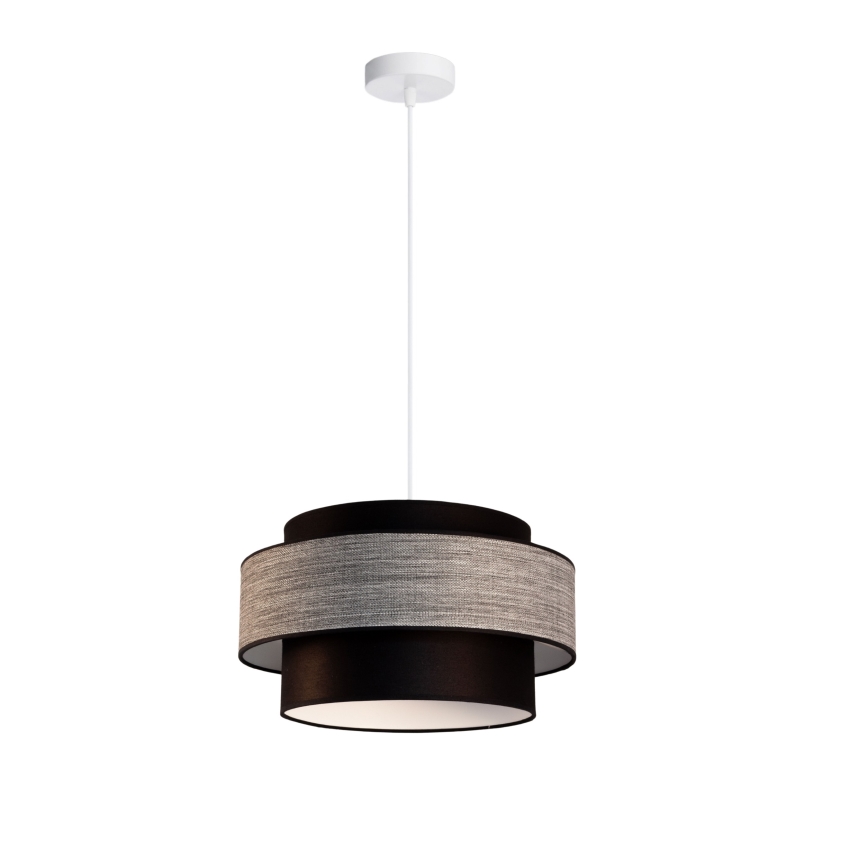 Chandelier on a string GRACE 1xE27/60W/230V black/grey