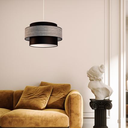 Chandelier on a string GRACE 1xE27/60W/230V black/grey