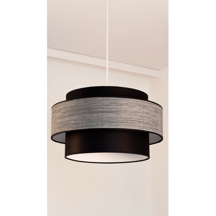 Chandelier on a string GRACE 1xE27/60W/230V black/grey