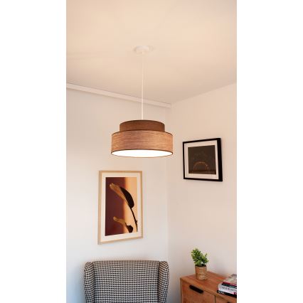 Chandelier on a string GRACE 1xE27/60W/230V brown/beige