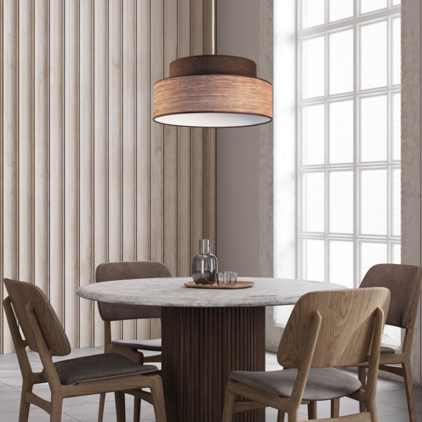 Chandelier on a string GRACE 1xE27/60W/230V brown/beige
