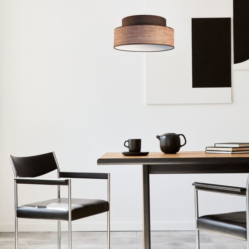 Chandelier on a string GRACE 1xE27/60W/230V brown/beige