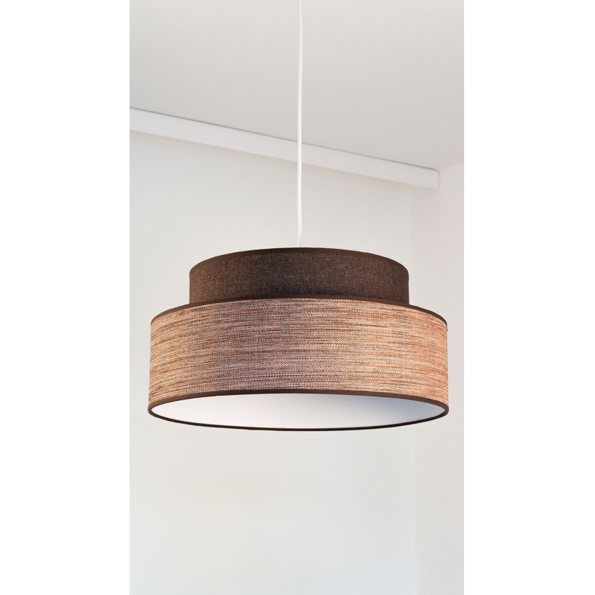 Chandelier on a string GRACE 1xE27/60W/230V brown/beige