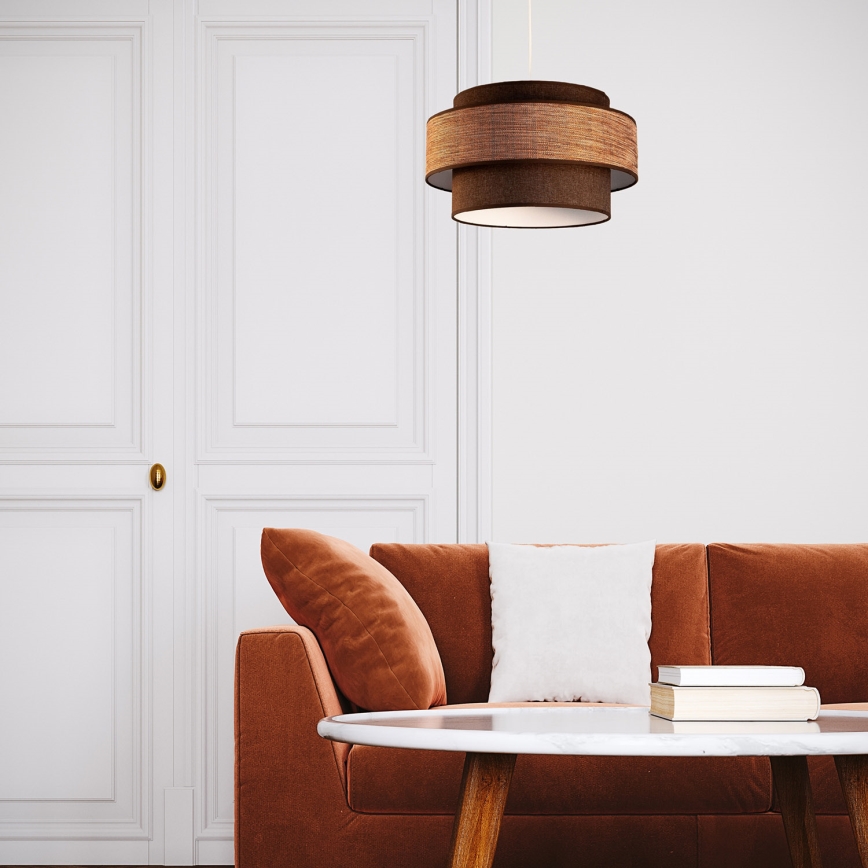 Chandelier on a string GRACE 1xE27/60W/230V brown/beige