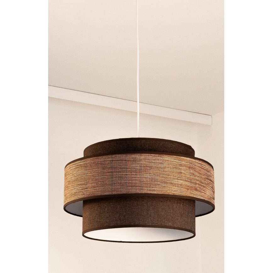 Chandelier on a string GRACE 1xE27/60W/230V brown/beige