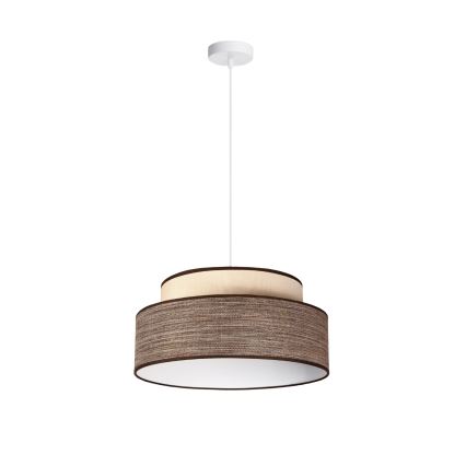 Chandelier on a string GRACE 1xE27/60W/230V creamy/brown