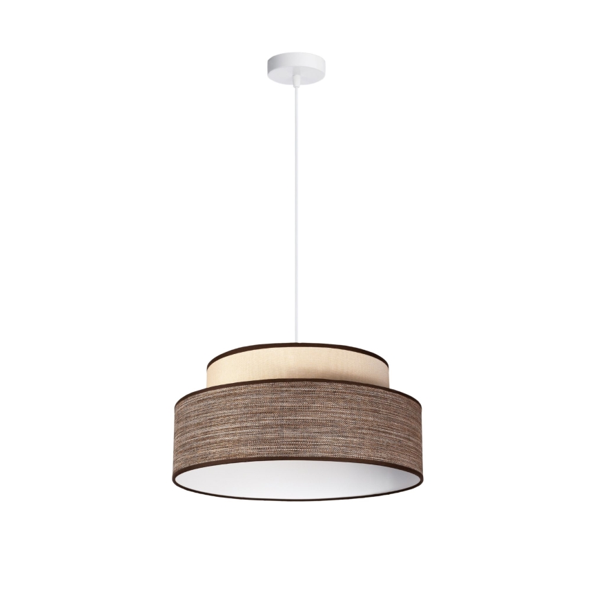 Chandelier on a string GRACE 1xE27/60W/230V creamy/brown