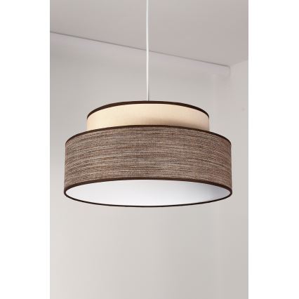 Chandelier on a string GRACE 1xE27/60W/230V creamy/brown