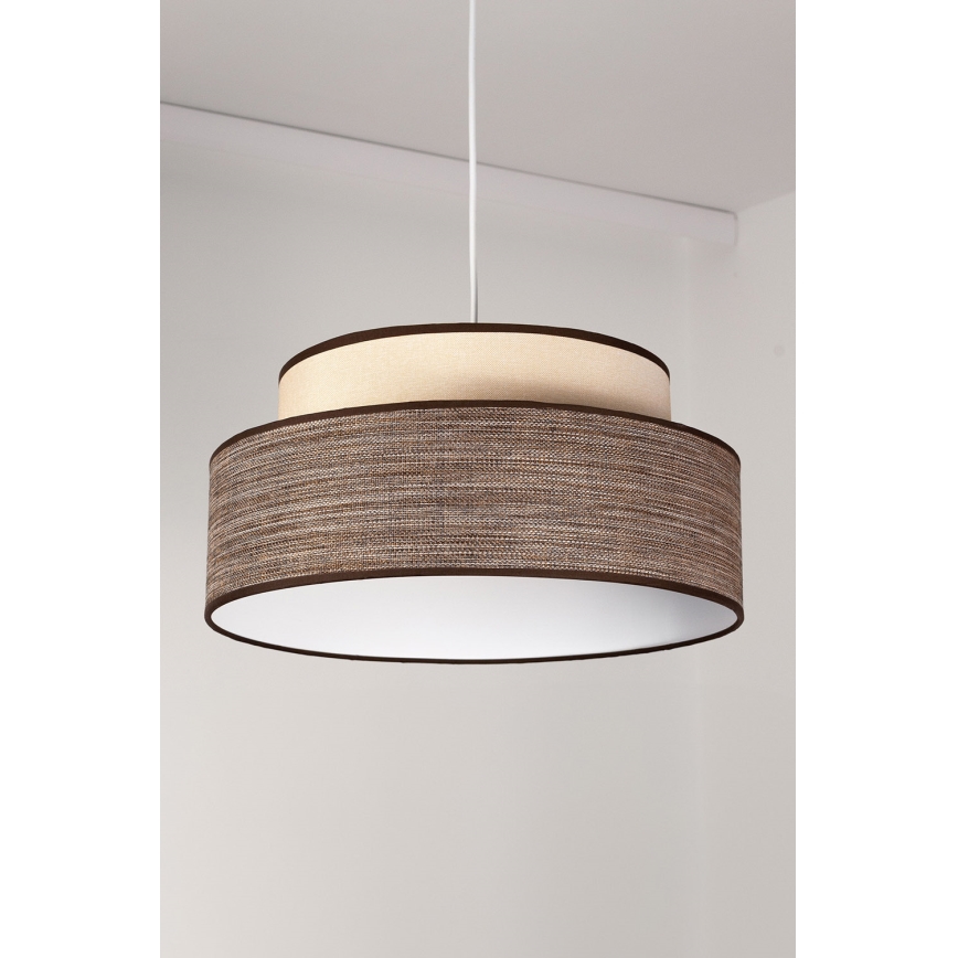 Chandelier on a string GRACE 1xE27/60W/230V creamy/brown