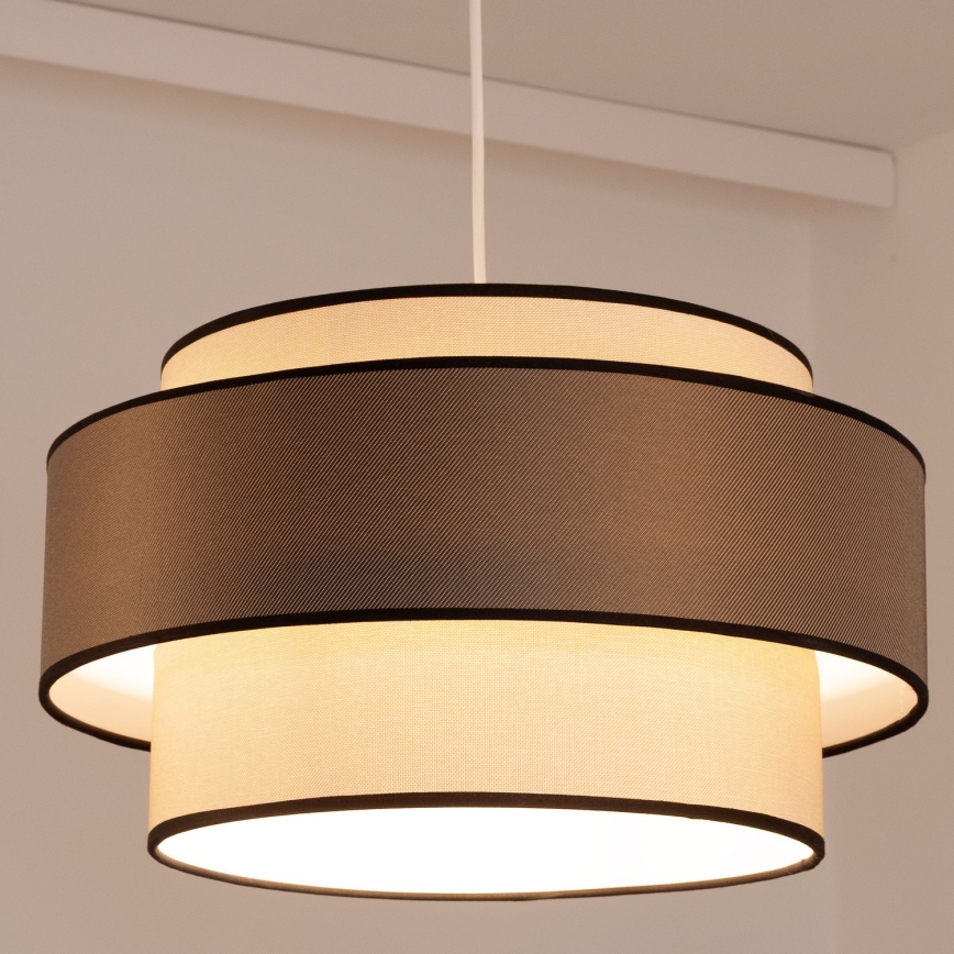 Chandelier on a string GRACE 1xE27/60W/230V creamy/brown