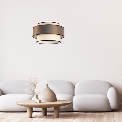Chandelier on a string GRACE 1xE27/60W/230V creamy/brown