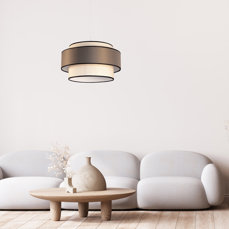 Chandelier on a string GRACE 1xE27/60W/230V creamy/brown