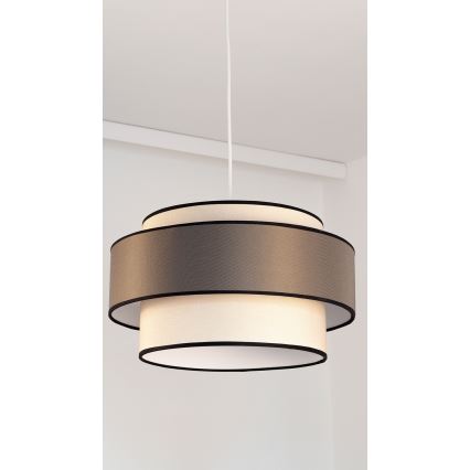 Chandelier on a string GRACE 1xE27/60W/230V creamy/brown