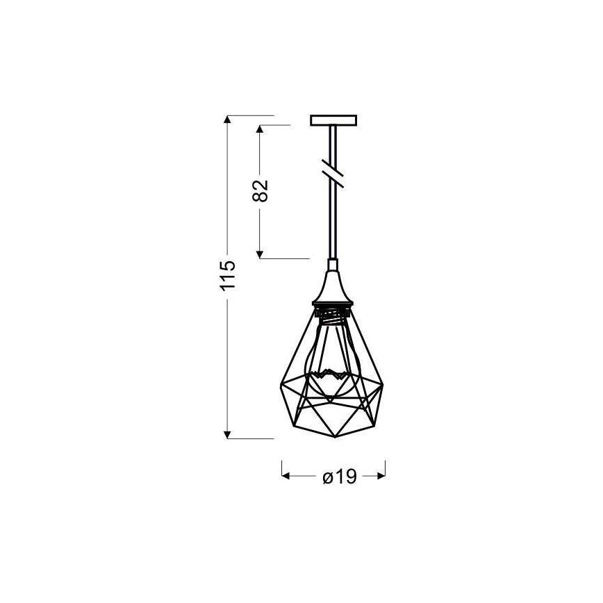 Chandelier on a string GRAF 1xE27/60W/230V