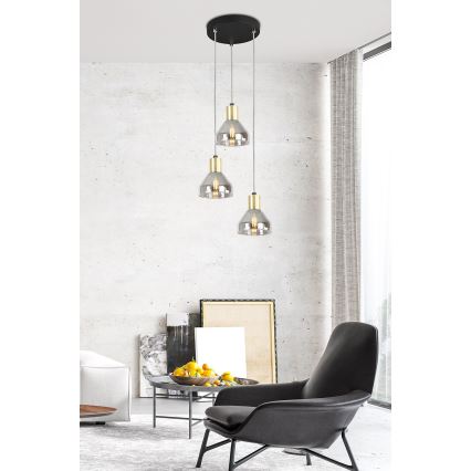 Chandelier on a string GREGORY 3xE14/40W/230V