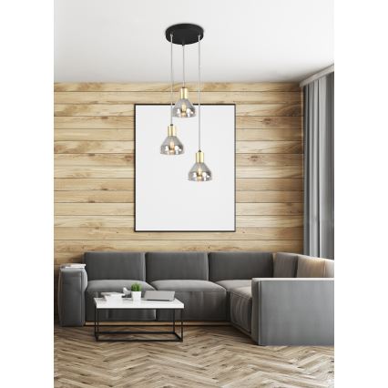 Chandelier on a string GREGORY 3xE14/40W/230V
