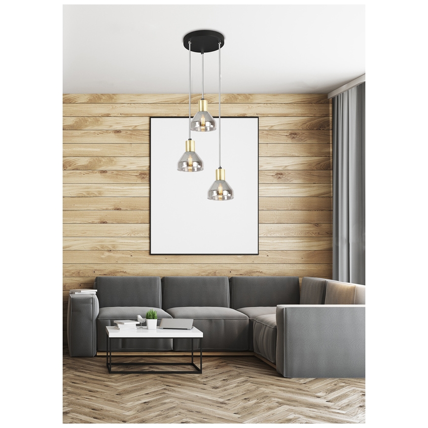 Chandelier on a string GREGORY 3xE14/40W/230V