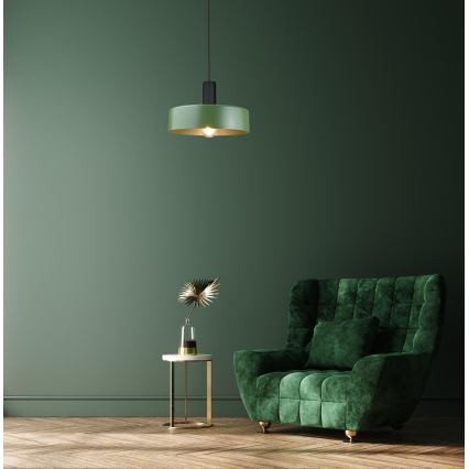 Chandelier on a string HAKI 1xE27/60W/230V green/black