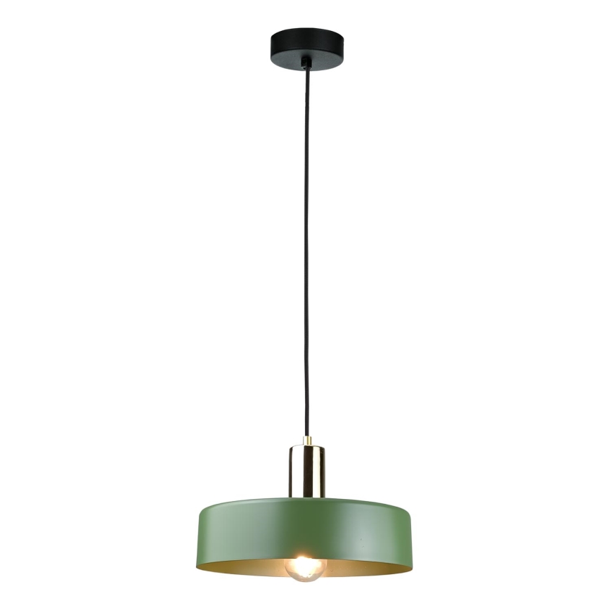 Chandelier on a string HAKI 1xE27/60W/230V green/black/shiny chrome