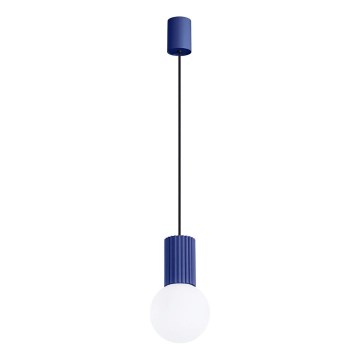 Chandelier on a string HALO 1xG9/8W/230V d. 12 cm blue