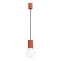 Chandelier on a string HALO 1xG9/8W/230V d. 12 cm orange