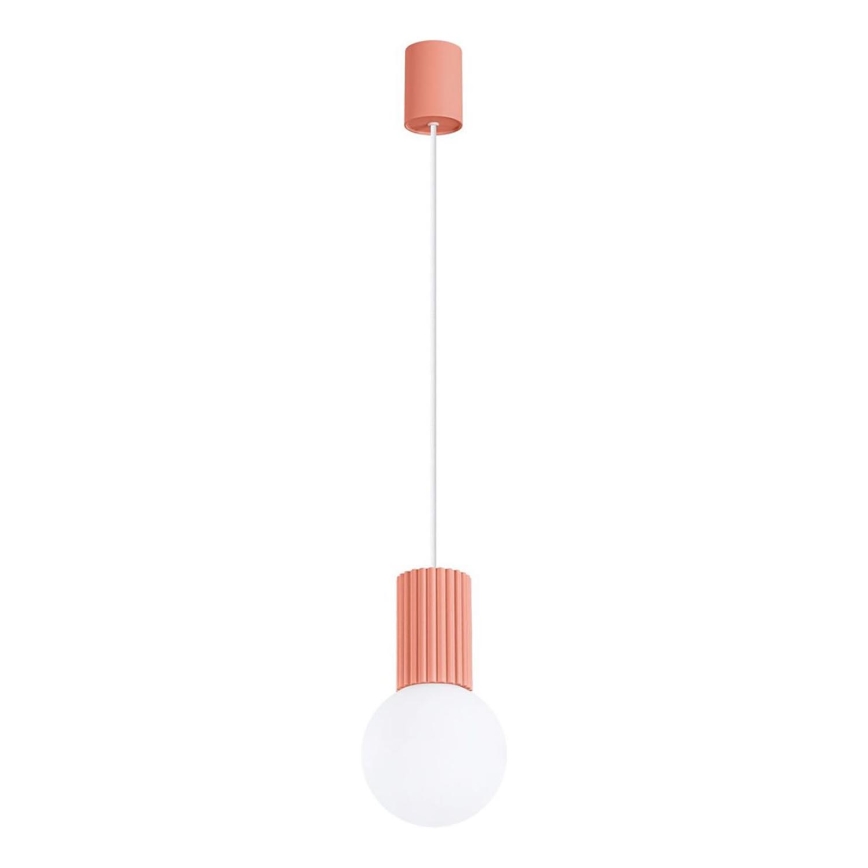 Chandelier on a string HALO 1xG9/8W/230V d. 12 cm pink