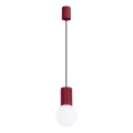 Chandelier on a string HALO 1xG9/8W/230V d. 12 cm red
