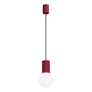 Chandelier on a string HALO 1xG9/8W/230V d. 12 cm red