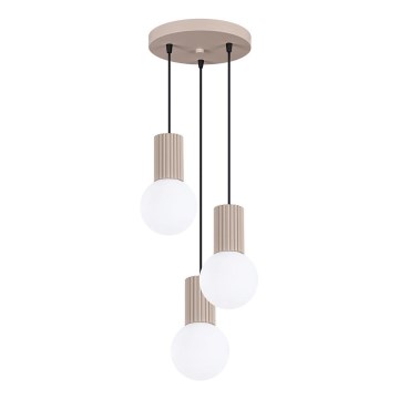 Chandelier on a string HALO 3xG9/8W/230V d. 25 cm beige