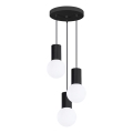 Chandelier on a string HALO 3xG9/8W/230V d. 25 cm black