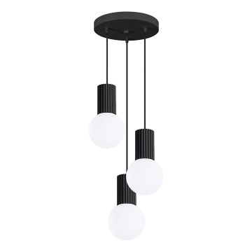 Chandelier on a string HALO 3xG9/8W/230V d. 25 cm black